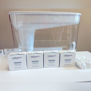NEW Lifestraw Home Water Filter Dispenser with 5 replacement filters